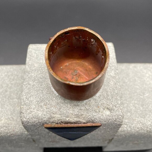 Modern Candleholder Vintage Maris Taylor Designs Stone Enamel Copper 1980s - Picture 6 of 11